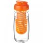 H2O Active® Pulse 600 ml drikkeflaske med fliplåg & infuser Transparent