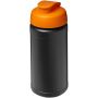 Baseline 500 ml genvundet vandflaske med fliplåg Sort