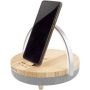 Prixton 4-i-1 10W Bluetooth®-højttaler med LED-lys og trådløs opladningsbase Brun