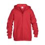 KIDS FULL ZIP HOODED SW 18600B red