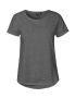 T-shirt med rulleærmer til kvinder Grå