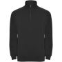 Aneto sweatshirt med kvart lynlås Ensfarvet sort