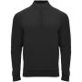 Epiro langærmet unisex sweatshirt med kvart lynlås Sort