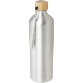 Malpeza 1000 ml RCS certificeret vandflaske i genvundet aluminium Sølv