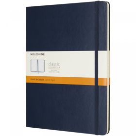 Moleskine Classic XL hardcover notesbog - linjeret Blå