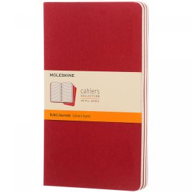 Moleskine Cahier Journal L - linjeret Tranebærrød