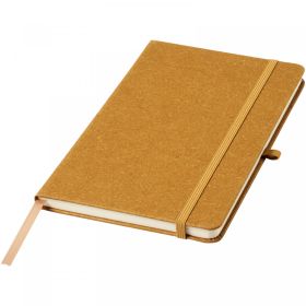 Atlana A5-notesbog lavet af læderstykker Brun