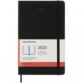 Moleskine L hard cover 12 måneders dagskalender Sort