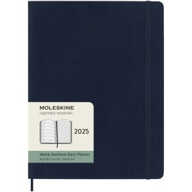 Moleskine XL soft cover 12 måneders notesbog Blå