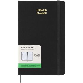 Moleskine hardcover L ugekalender uden dateringer Sort