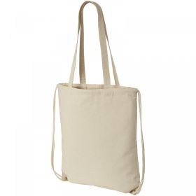 Eliza 240 g/m² rygsæk med snøre i bomuld 6L Beige