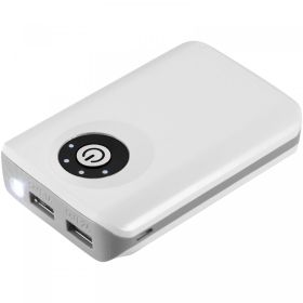 Flash 6600 mAh powerbank Hvid