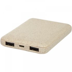 Asama 5000 mAh powerbank af hvedestrå Beige