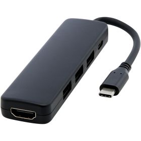 Loop RCS multimedie adapter USB 2.0-3.0 af genvundet plast med HDMI port Sort