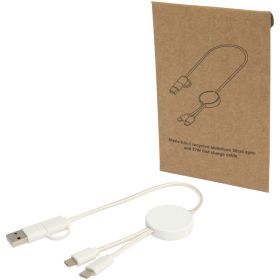 Citala 5-i-1 kabel 30 cm datasynkronisering og 27 W hurtigopladningskabel i genvundet plast Hvid