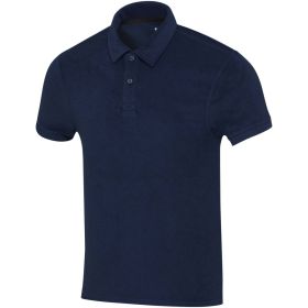 Akoya genvundet frotté unisex polo Marineblå