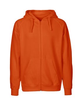 Herre hættetrøje m. Lynlås Orange