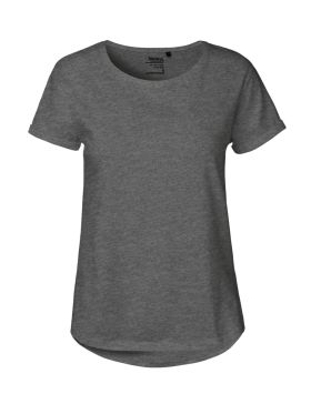 T-shirt med rulleærmer til kvinder Grå