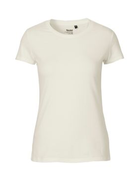 T-shirt i pasform til kvinder Beige