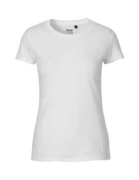 T-shirt i pasform til kvinder Hvid