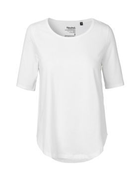 Halværmet T-shirt til kvinder Hvid