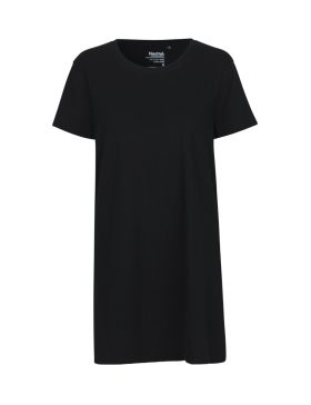 Lang længde dame T-shirt Sort