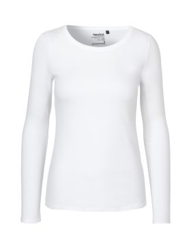 Langærmet T-shirt til kvinder Hvid