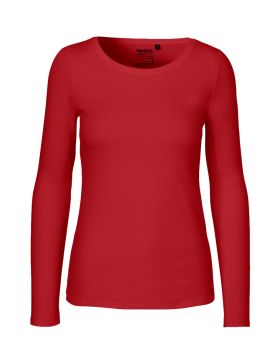 Langærmet T-shirt til kvinder Rød
