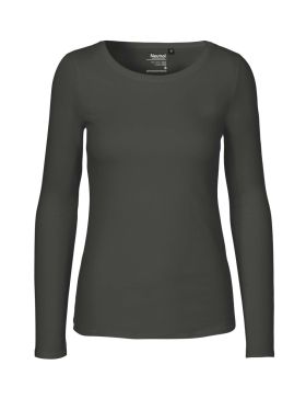 Langærmet T-shirt til kvinder Charcoal