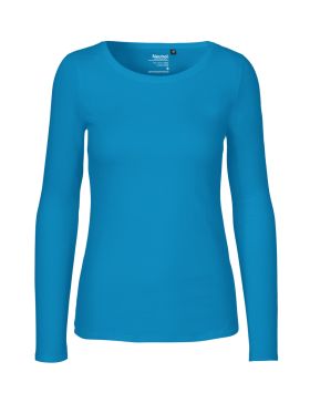 Langærmet T-shirt til kvinder Turkis