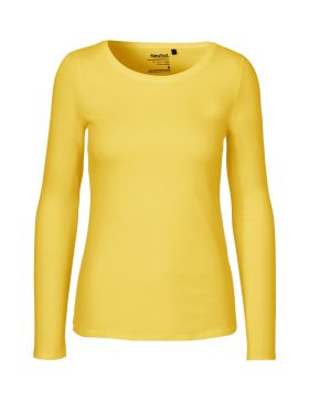 Langærmet T-shirt til kvinder Gul
