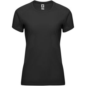 Bahrain kortærmet sports t-shirt til kvinder Ensfarvet sort