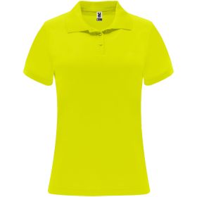 Monzha kortærmet sports polo til kvinder Fluor Yellow