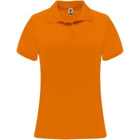 Monzha kortærmet sports polo til kvinder Fluor Orange