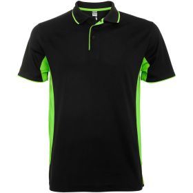 Montmelo kortærmet unisex sportspolo Sort