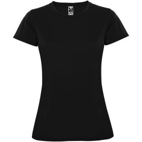 Montecarlo kortærmet sports t-shirt til kvinder Ensfarvet sort
