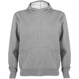 Montblanc unisex hættetrøje med lynlås Marl Grey