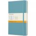 Moleskine Classic L hardcover notesbog - linjeret Reef blå