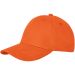 Davis cap med 6 paneler Orange