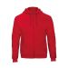 HOODED FULL ZIP SWEAT UNISEX red