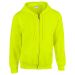 FULL ZIP HOODED SWEAT 18600 Safety Green