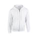 FULL ZIP HOODED SWEAT 18600 white