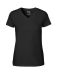 T-shirt med V-hals til damer Sort