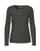 Langærmet T-shirt til kvinder Charcoal