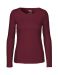 Langærmet T-shirt til kvinder Bordeaux