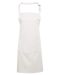 Bib apron with pocket Hvid