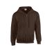 FULL ZIP HOODED SWEAT 18600 Dark Chocolate