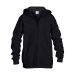 KIDS FULL ZIP HOODED SW 18600B black