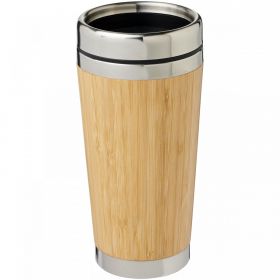 Bambus 450 ml glas med bambusyderside Brun