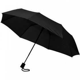 Wali 21" foldbar paraply med automatisk åbning Sort
